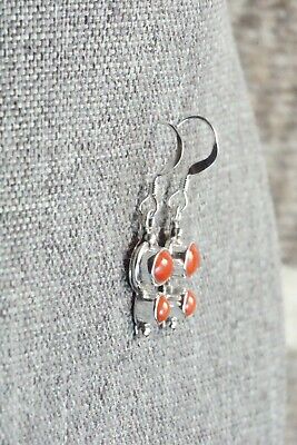 Coral & Sterling Silver Earrings - Verley Betone
