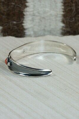 Navajo Coral, Turquoise & Sterling Silver Bracelet - Paul Largo