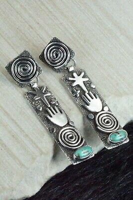Turquoise & Sterling Silver Earrings - Alex Sanchez - High Lonesome Trading