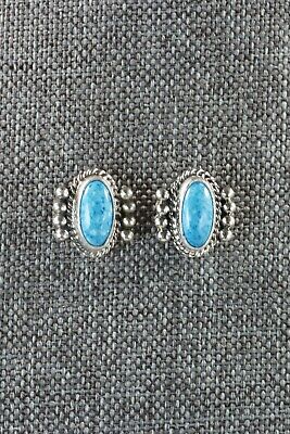 Navajo Turquoise & Sterling Silver Earrings - Jan Mariano