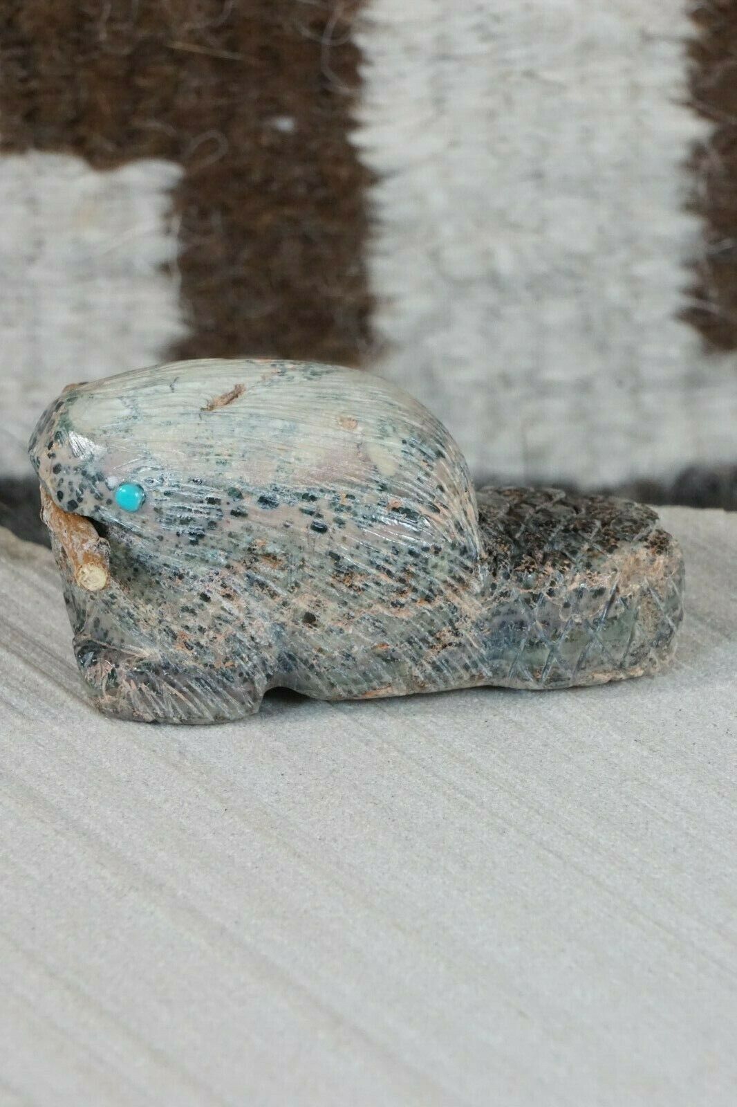 Beaver Zuni Fetish Carving - Michael Yatsayte - High Lonesome Trading