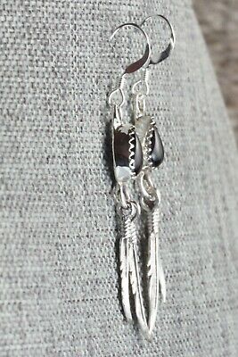 Onyx & Sterling Silver Earrings - Sharon McCarthy
