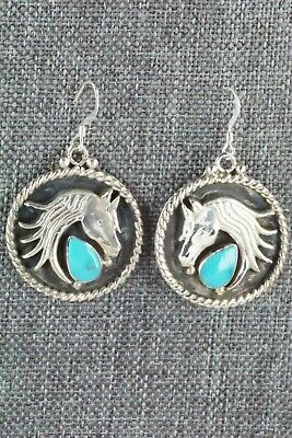 Turquoise & Sterling Silver Earrings - Genevieve Francisco