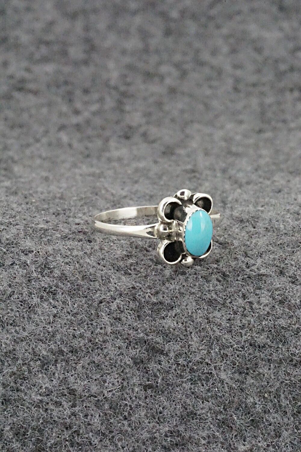 Turquoise & Sterling Silver Ring - Cora Cachini - Size 5.5