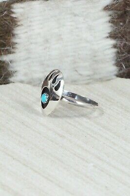 Turquoise & Sterling Silver Ring - Leta Parker - Size 8.75