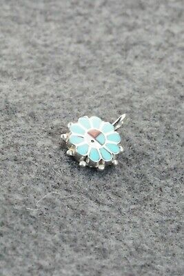 Turquoise & Sterling Silver Pendant - Maxine Soseeah