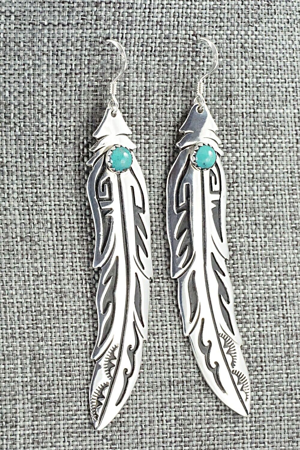 Turquoise & Sterling Silver Earrings - Rosita Singer