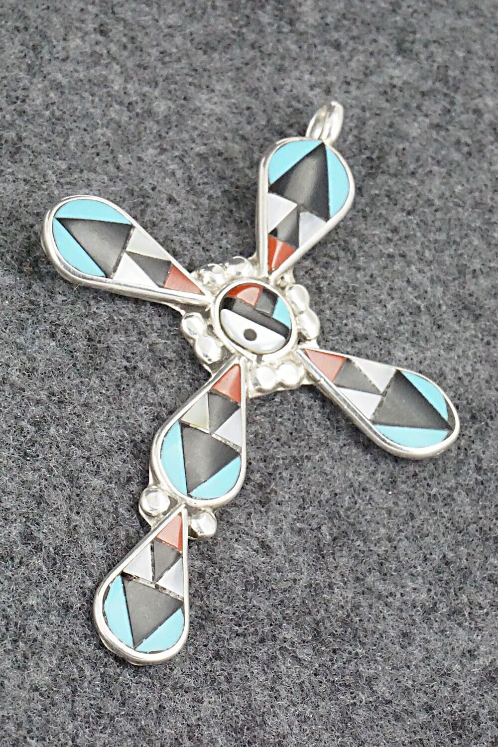 Multi Stone & Sterling Silver Pendant - Florency Lucio