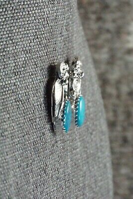 Turquoise & Sterling Silver Earrings - Etta Larry