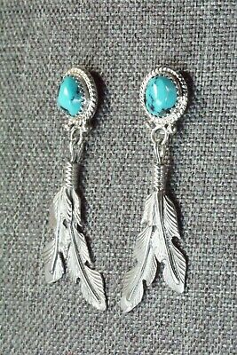 Turquoise & Sterling Silver Earrings - Annie Spencer - High Lonesome Trading