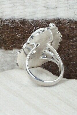 White Buffalo & Sterling Silver Ring - Daniel Benally - Size 7