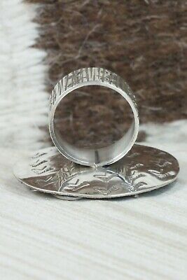 Turquoise & Sterling Silver Ring - Alex Sanchez - Size 8