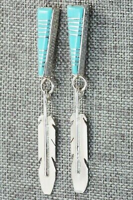 Turquoise & Sterling Silver Earrings - Terrence Panteah