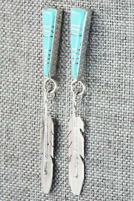 Turquoise & Sterling Silver Earrings - Terrence Panteah