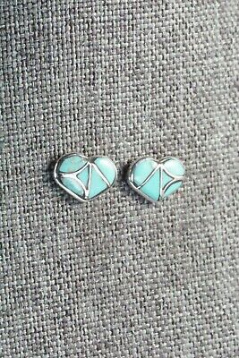 Turquoise & Sterling Silver Earrings - Thurza Leekya