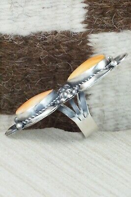 Spiny Oyster & Sterling Silver Ring - Jeff James - Size 7.5