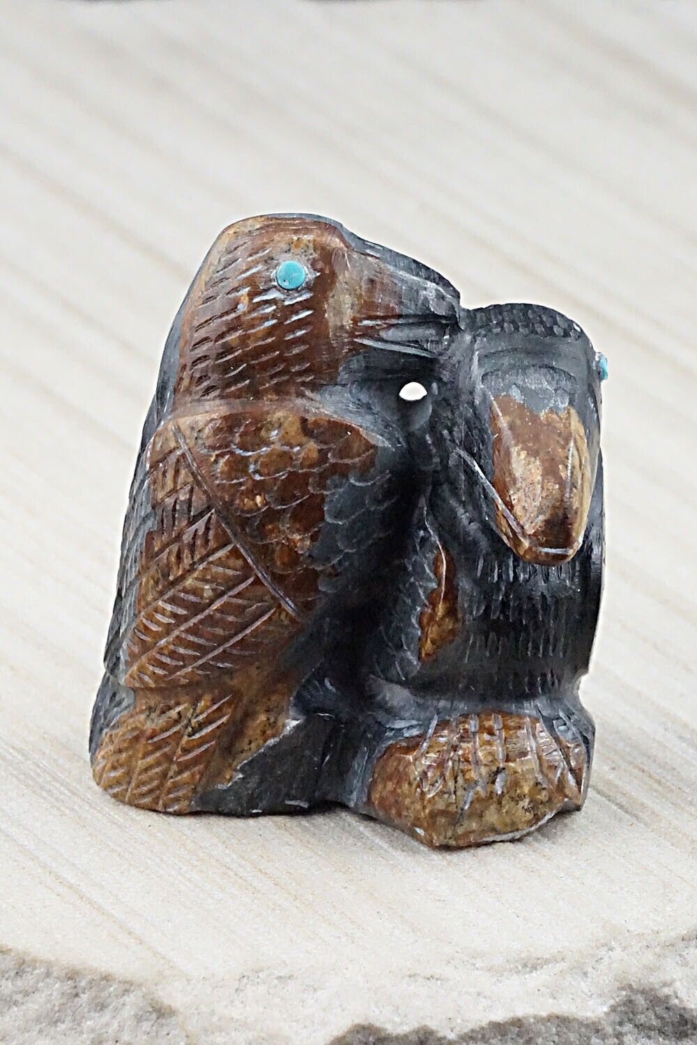 Eagles Zuni Fetish Carving - Colton Kaamasee