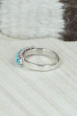 Turquoise & Sterling Silver Ring - Irma Unkestine - Size 6