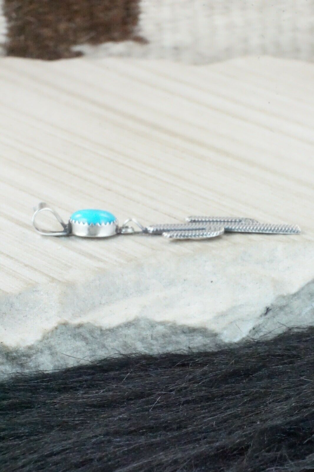Turquoise and Sterling Silver Pendant - Annie Spencer