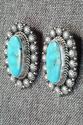Turquoise & Sterling Silver Earrings - Michael Calladitto