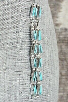 Turquoise & Sterling Silver Earrings - Zuni