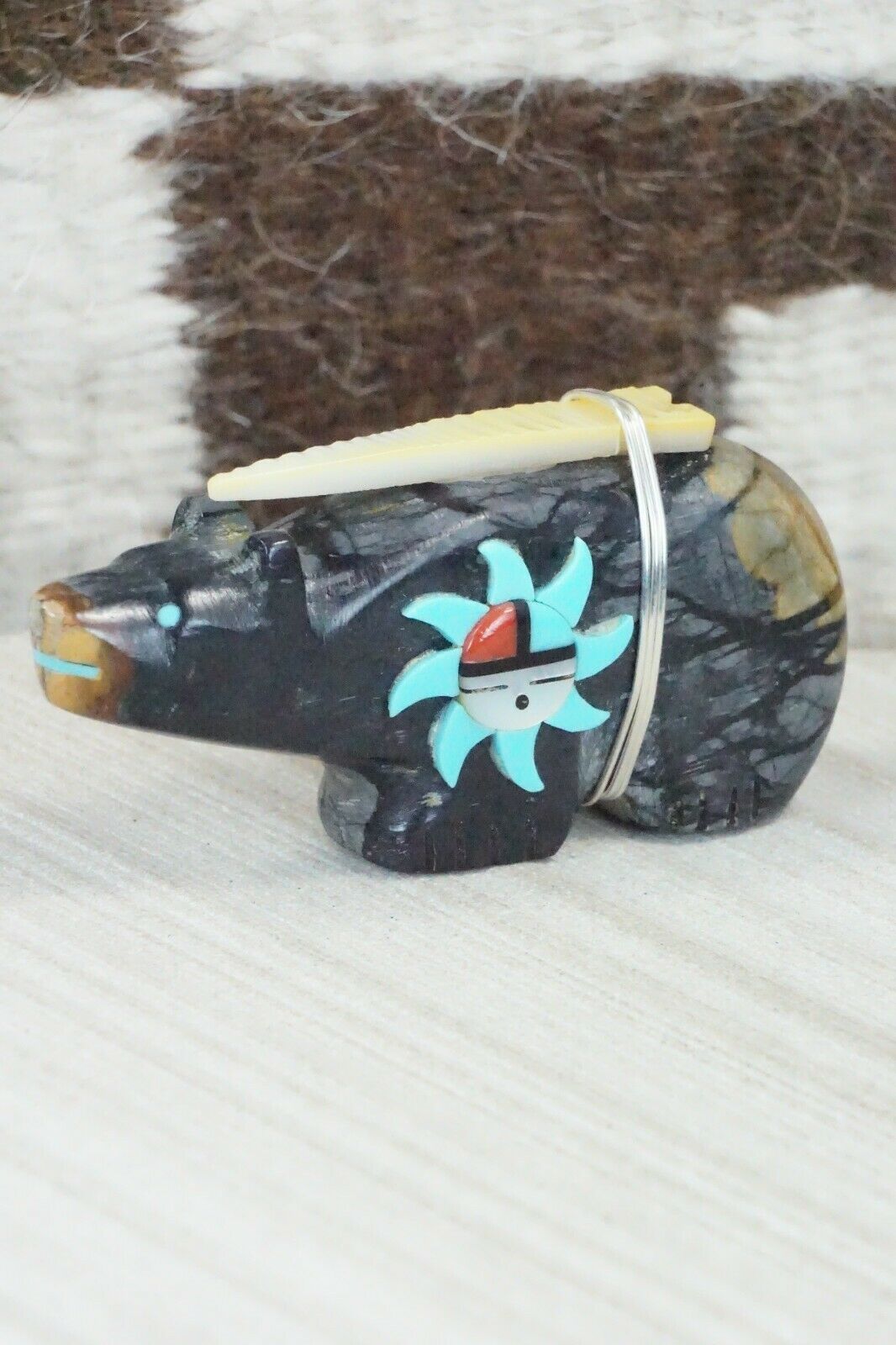 Bear Zuni Fetish Carving - Darrin Boone - High Lonesome Trading