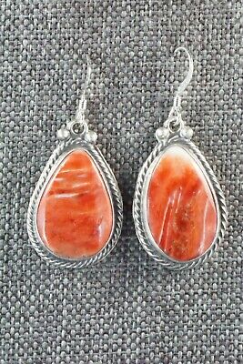 Spiny Oyster & Sterling Silver Earrings - Annie Spencer