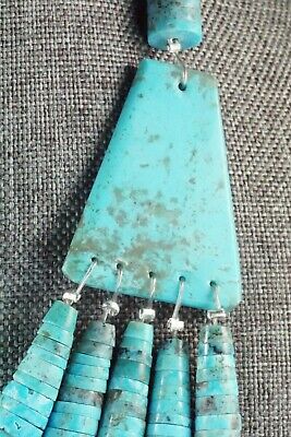 Turquoise & Sterling Silver Necklace - Lupe Lovato