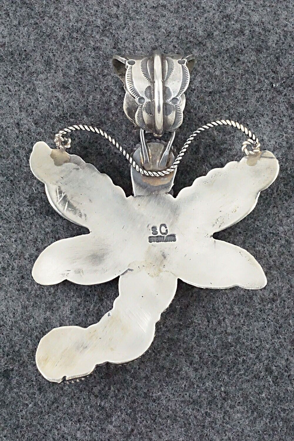 Turquoise & Sterling Silver Pendant - Shawn Cayatineto