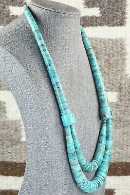Turquoise & Sterling Silver Necklace - Lupe Lovato
