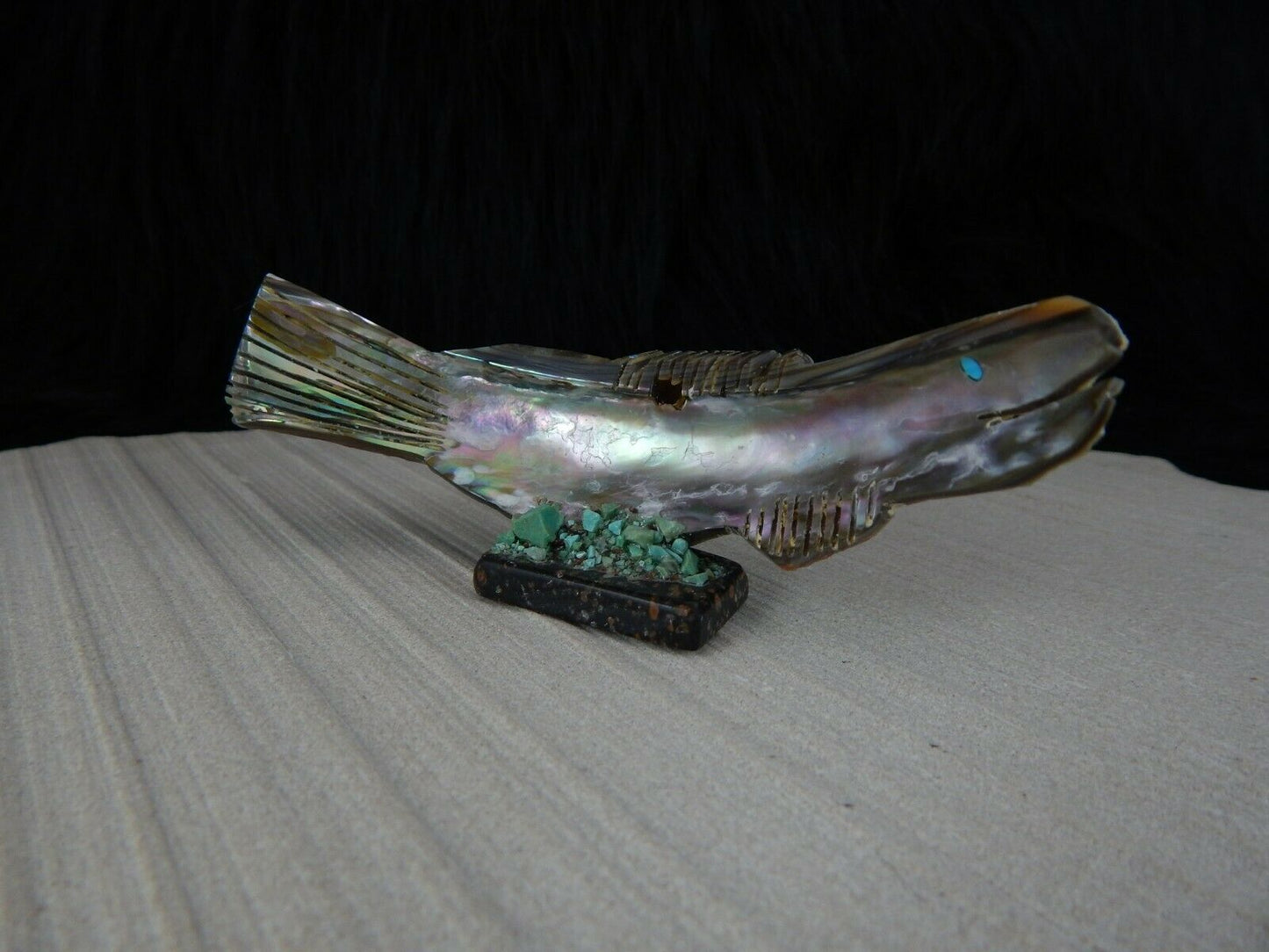 Fish Zuni Fetish Carving - Bernard Laiwakete - High Lonesome Trading