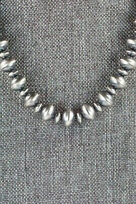 Sterling Silver Navajo Pearl Necklace - Preston Haley - High Lonesome Trading