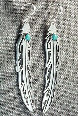 Turquoise & Sterling Silver Earrings - Richard Singer