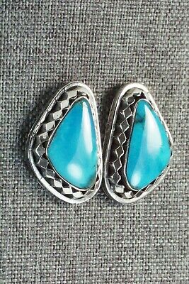 Turquoise and Sterling Silver Earrings - Sharon McCarthy