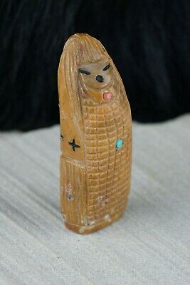 Corn Maiden Zuni Fetish Carving - Sandra Quandelacy - High Lonesome Trading