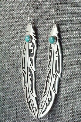 Turquoise & Sterling Silver Earrings - Richard Singer