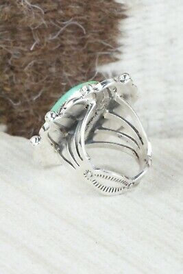 Turquoise & Sterling Silver Ring - Tom Lewis - Size 5.5