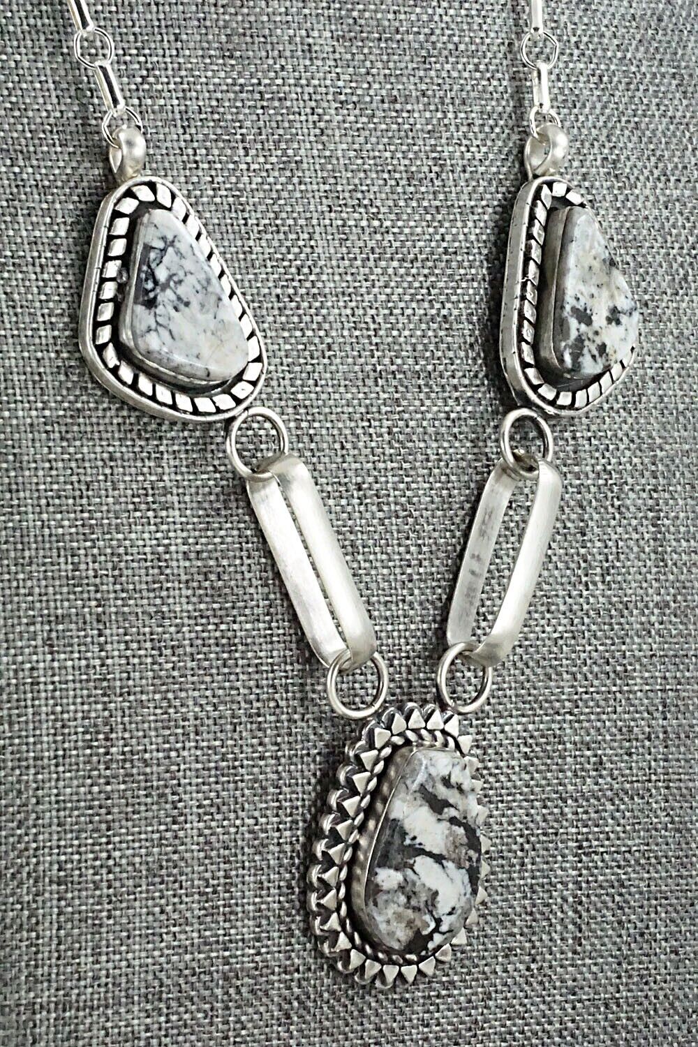White Buffalo & Sterling Silver Necklace - Mike Smith