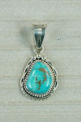 Navajo Turquoise and Sterling Silver Pendant - Samuel Yellowhair