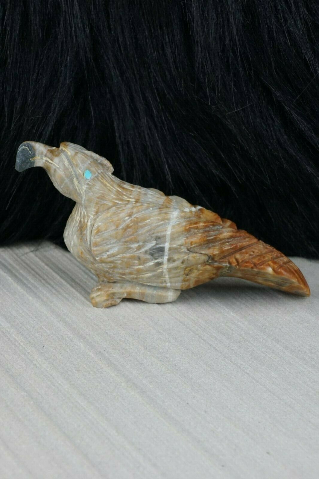 Eagle Zuni Fetish Carving - Tony Mackel - High Lonesome Trading