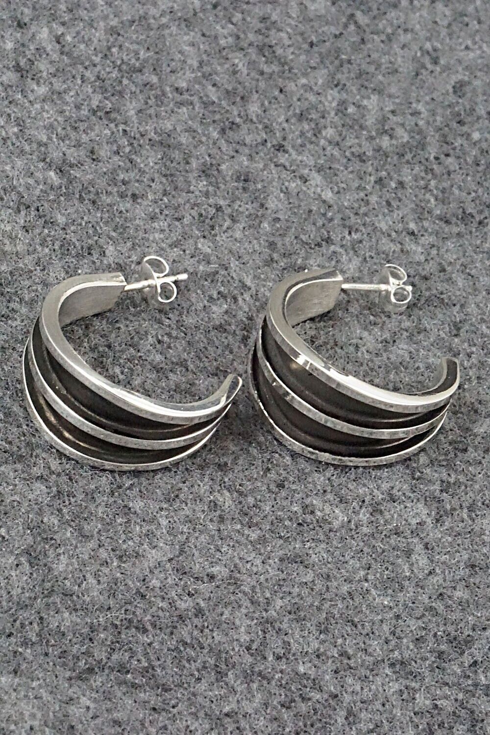 Sterling Silver Hoop Earrings - Tom Hawk