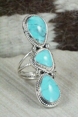 Turquoise and Sterling Silver Ring - Bucky Belin - Size 6