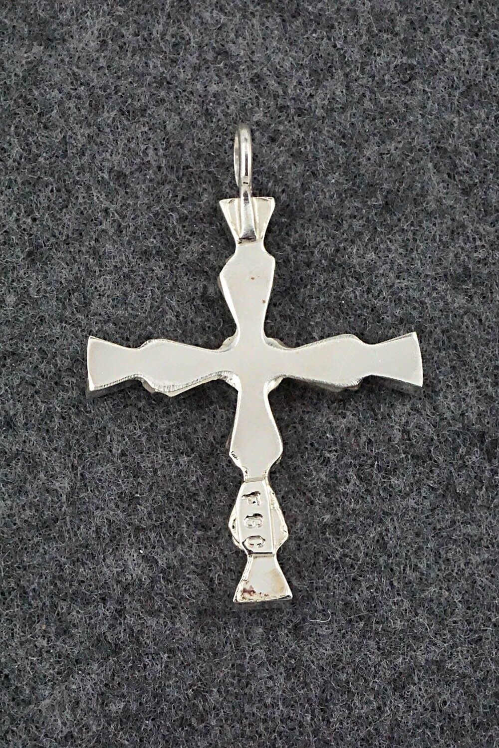 Opalite, Onyx & Sterling Silver Pendant - Francine Chapito