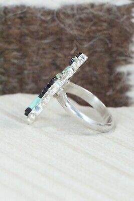 Turquoise & Sterling Silver Ring - Michelle Peina - Size 8