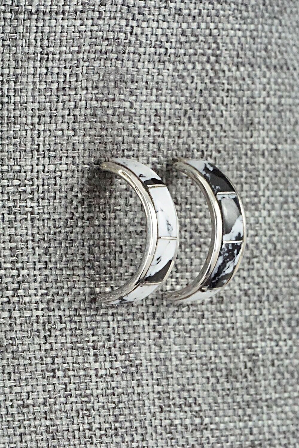White Buffalo & Sterling Silver Earrings - Claresse Kylestewa