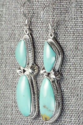 Turquoise & Sterling Silver Earrings - Lee Shorty - High Lonesome Trading