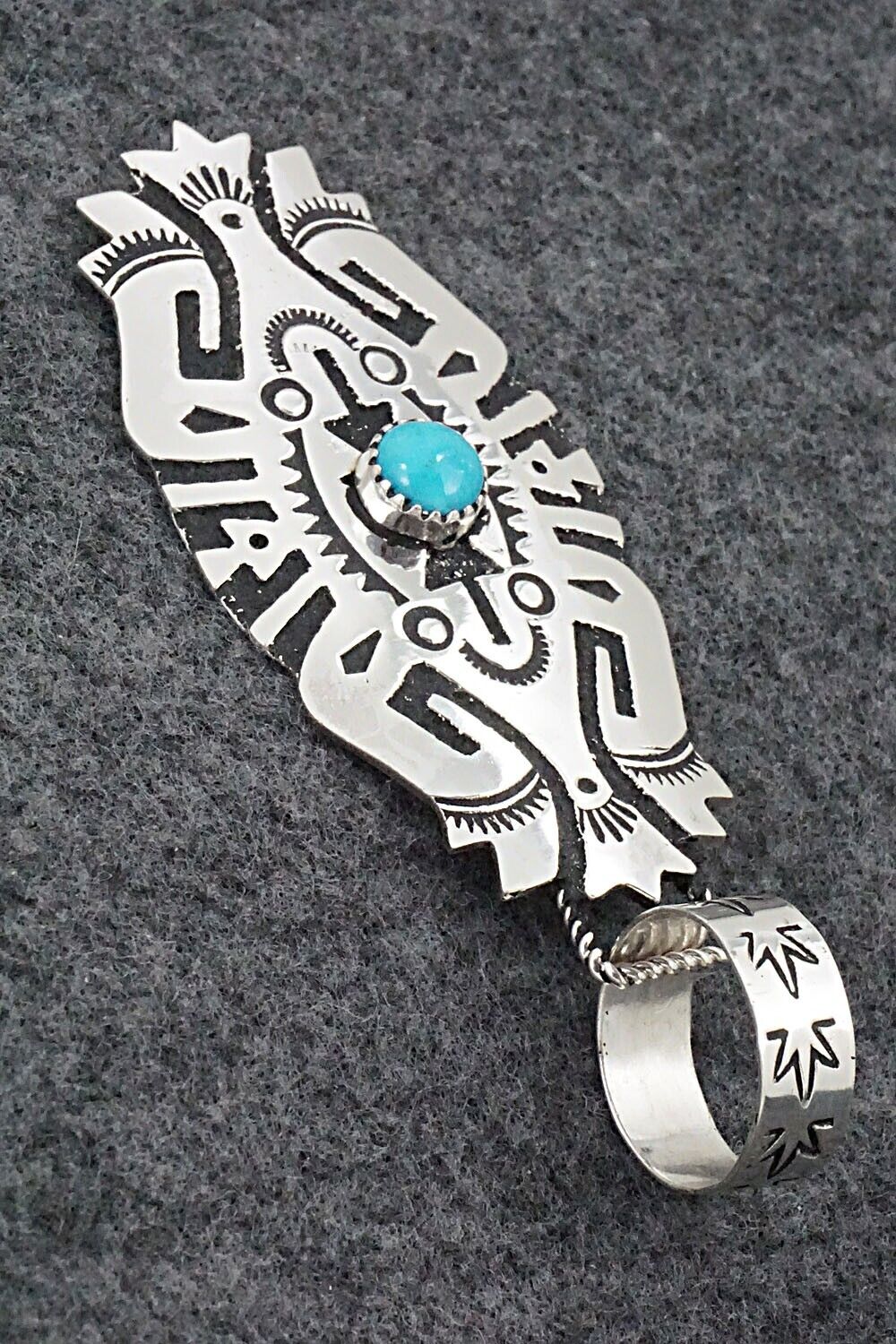 Turquoise & Sterling Silver Pendant - Richard Singer