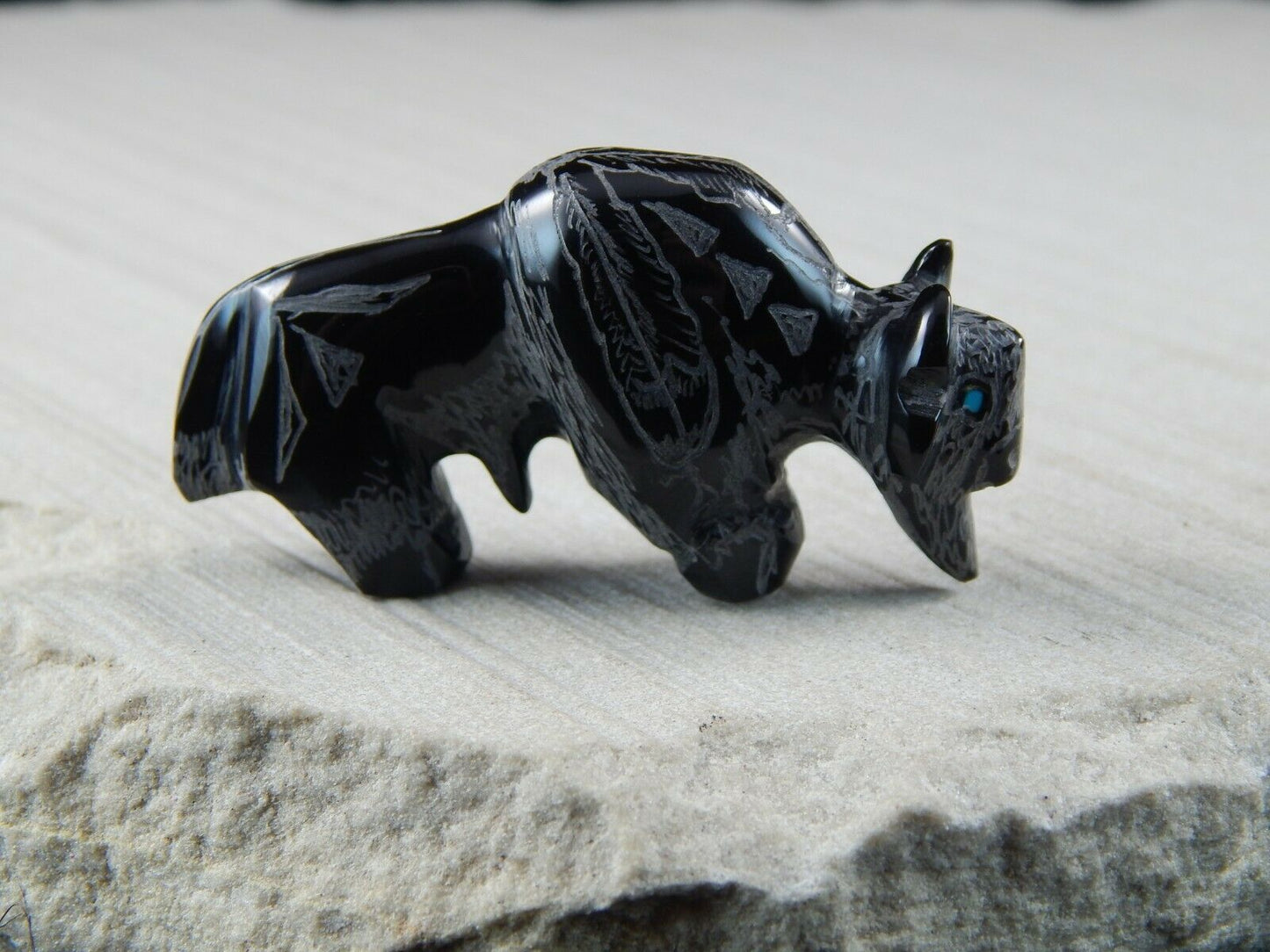 Buffalo Zuni Fetish Carving - Russell Shack - High Lonesome Trading