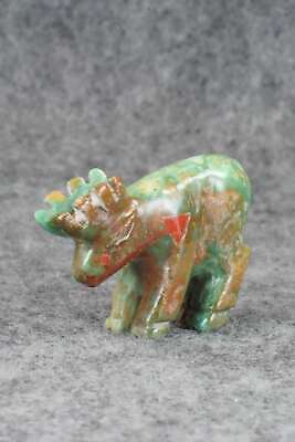 Moose Zuni Fetish Carving - Andres Quandelacy