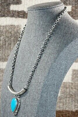 Navajo Turquoise & Sterling Silver Necklace - Raymond Delgarito